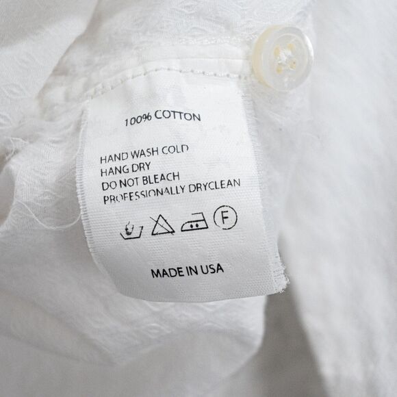 Engineered Garments FWK 1/2 Button popover Shirt in White Cotton Women's Sz 1 - Picture 5 of 8